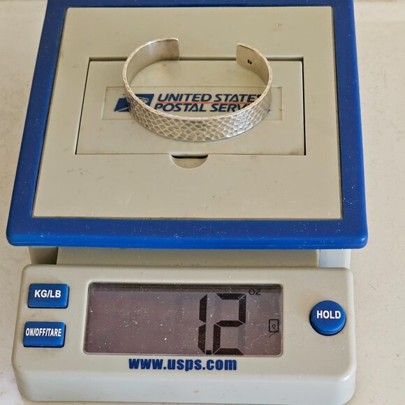 Silpada 925 Sterling Silver Hammered Textured Cuff Bracelet B0851 Retired 1/2 " - Picture 9 of 13